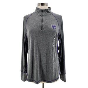 NEW Colosseum Womens Large TopKansas State University Wildcats Pullover 1/4 Zip